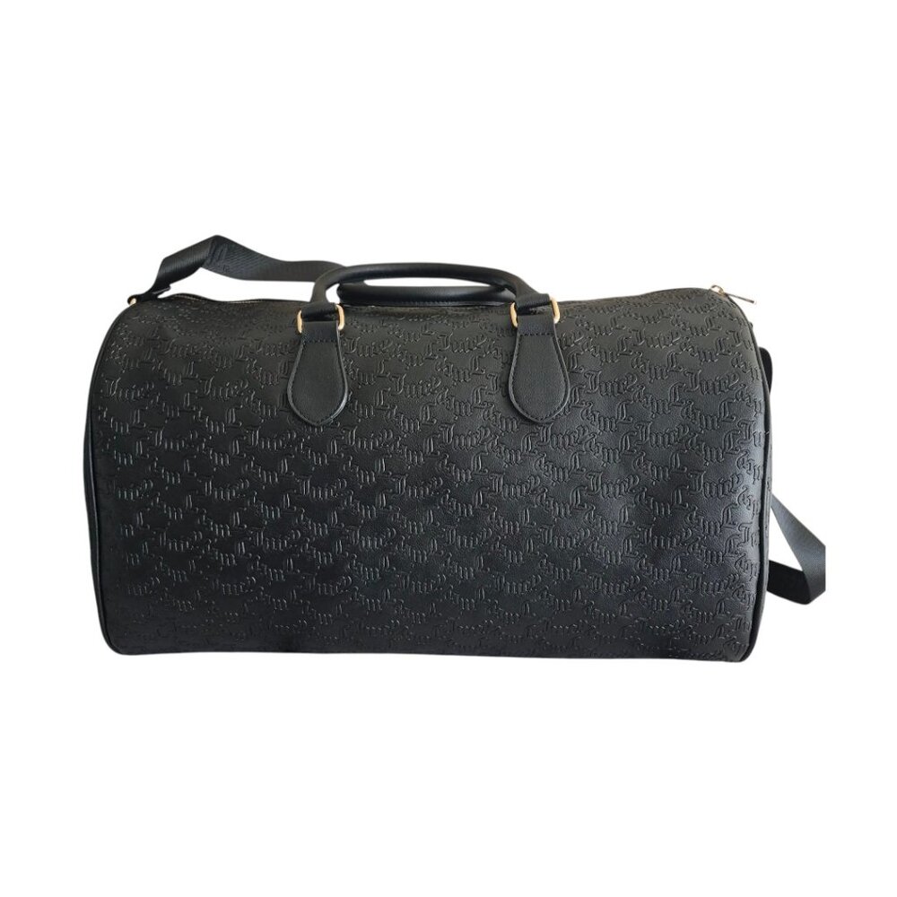 Juicy Couture NWT Black Gold Monogram Duffle Bag Weekender Travel Bag - Picture 2 of 9